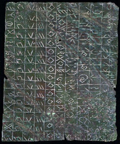 Votive Plaque with a Venetic Inscription, from Italy by Protohistoric